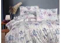Постельное белье ранфорс First Choice - Homesko Amaris Lilac 160х200х30 см (Turkey), семейный